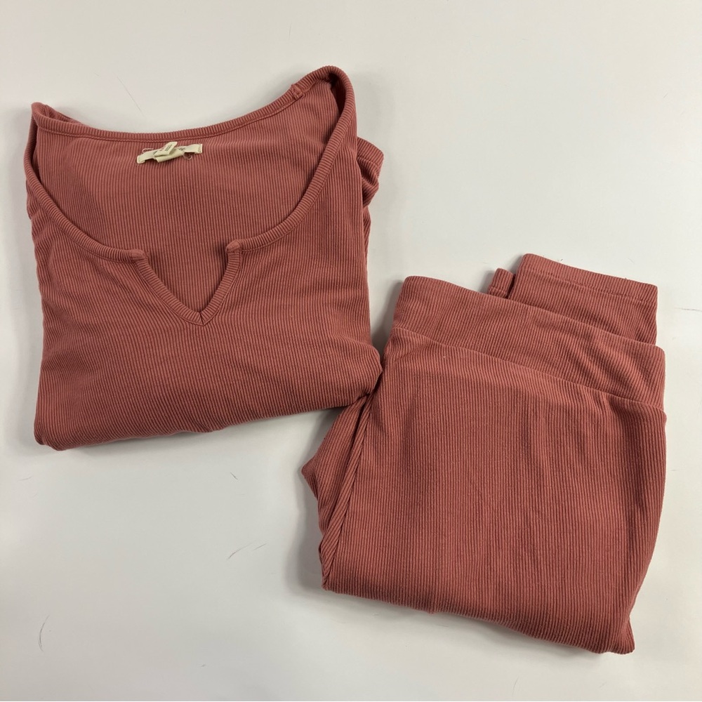 Madewell Ribbed Long Sleeve Pajama Set